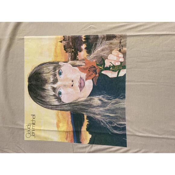 Joni Mitchell T-shirt Clouds Album Cover Tee - M - Picture 3 of 4